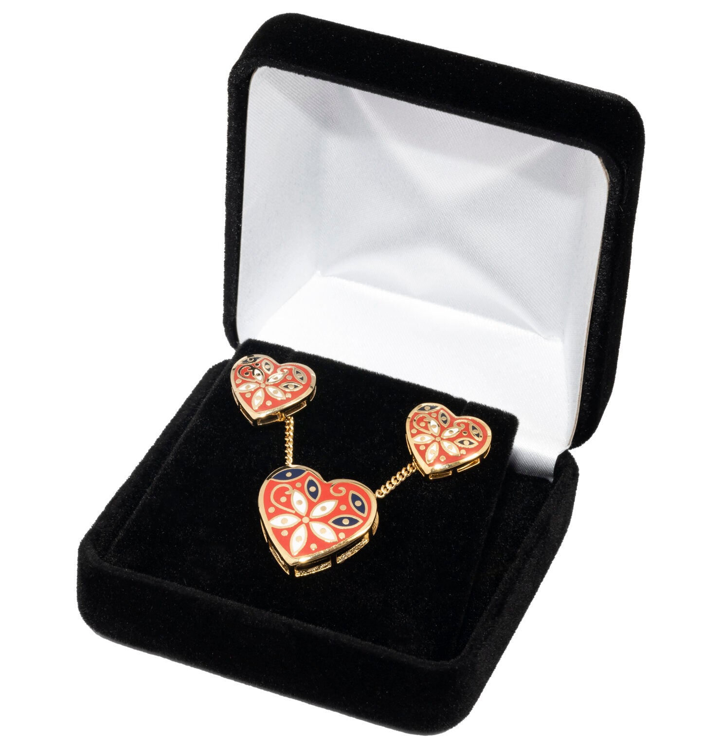 Set 50 – Red Enamel Hearts Set