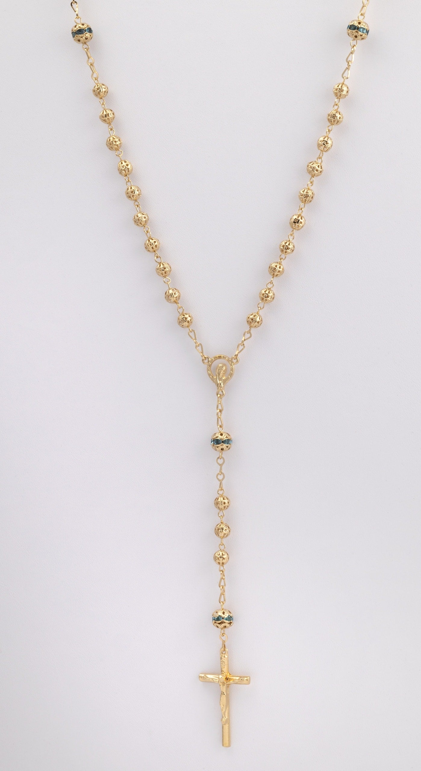 ROSE-41 | Rosary Filigree and Turquoise Bead