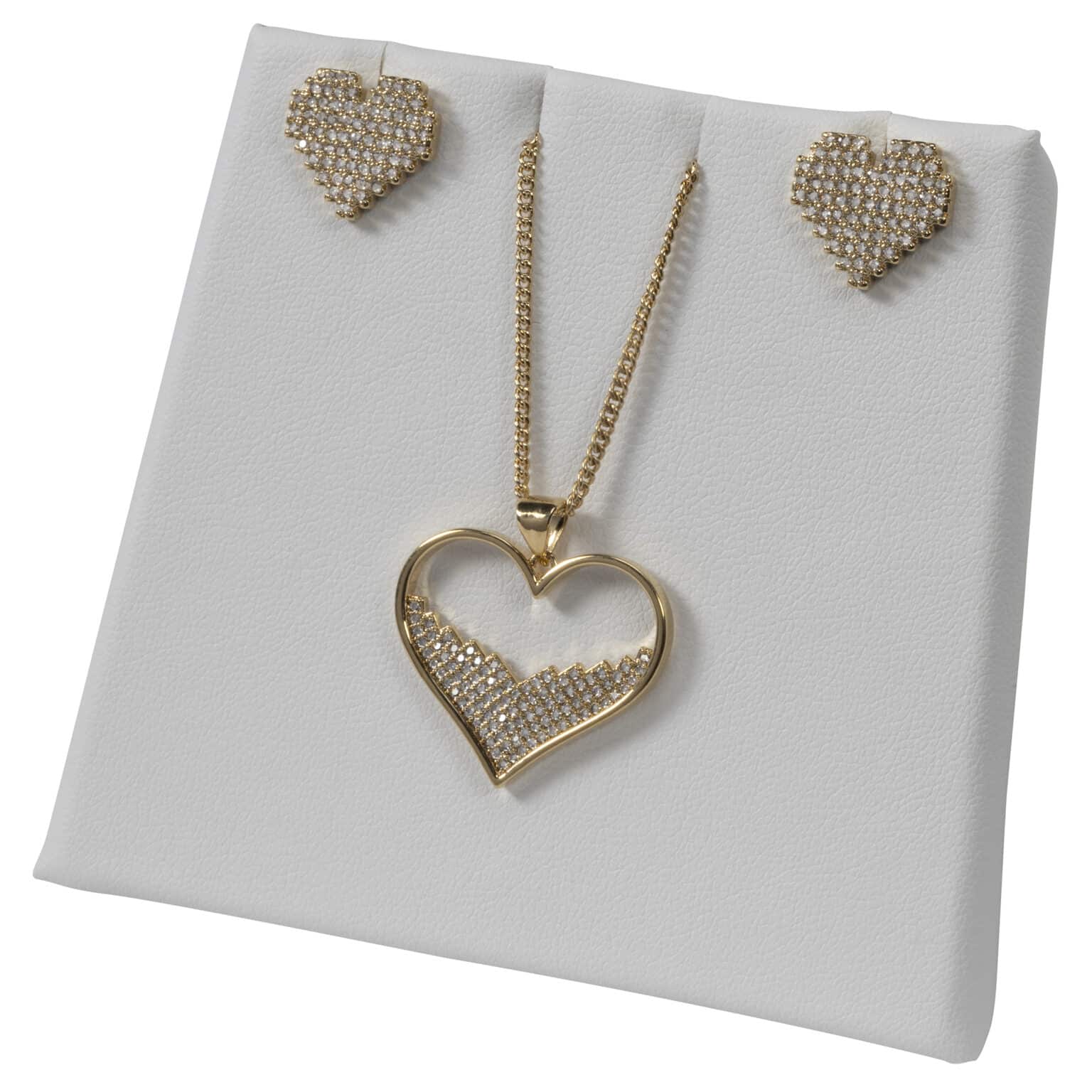 Set 12 – CZ Framed Heart Set