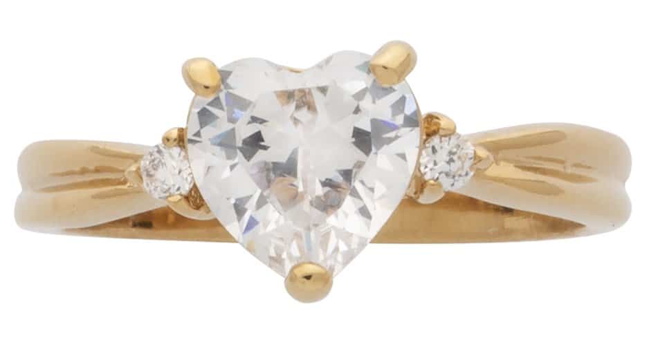 BLLR-001C | Ladies Ring CZ Single Heart