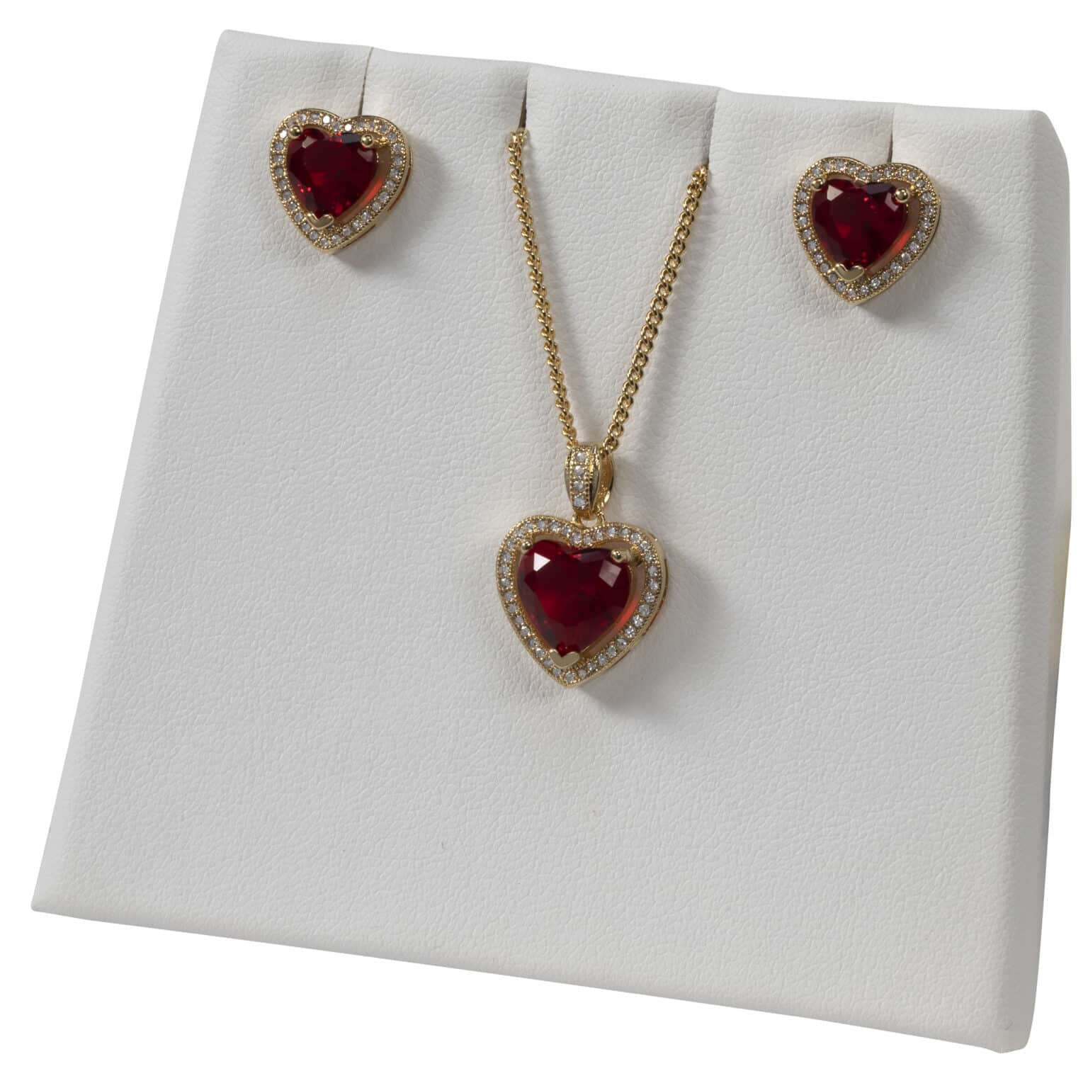 Set 11 – CZ Red Hearts Set