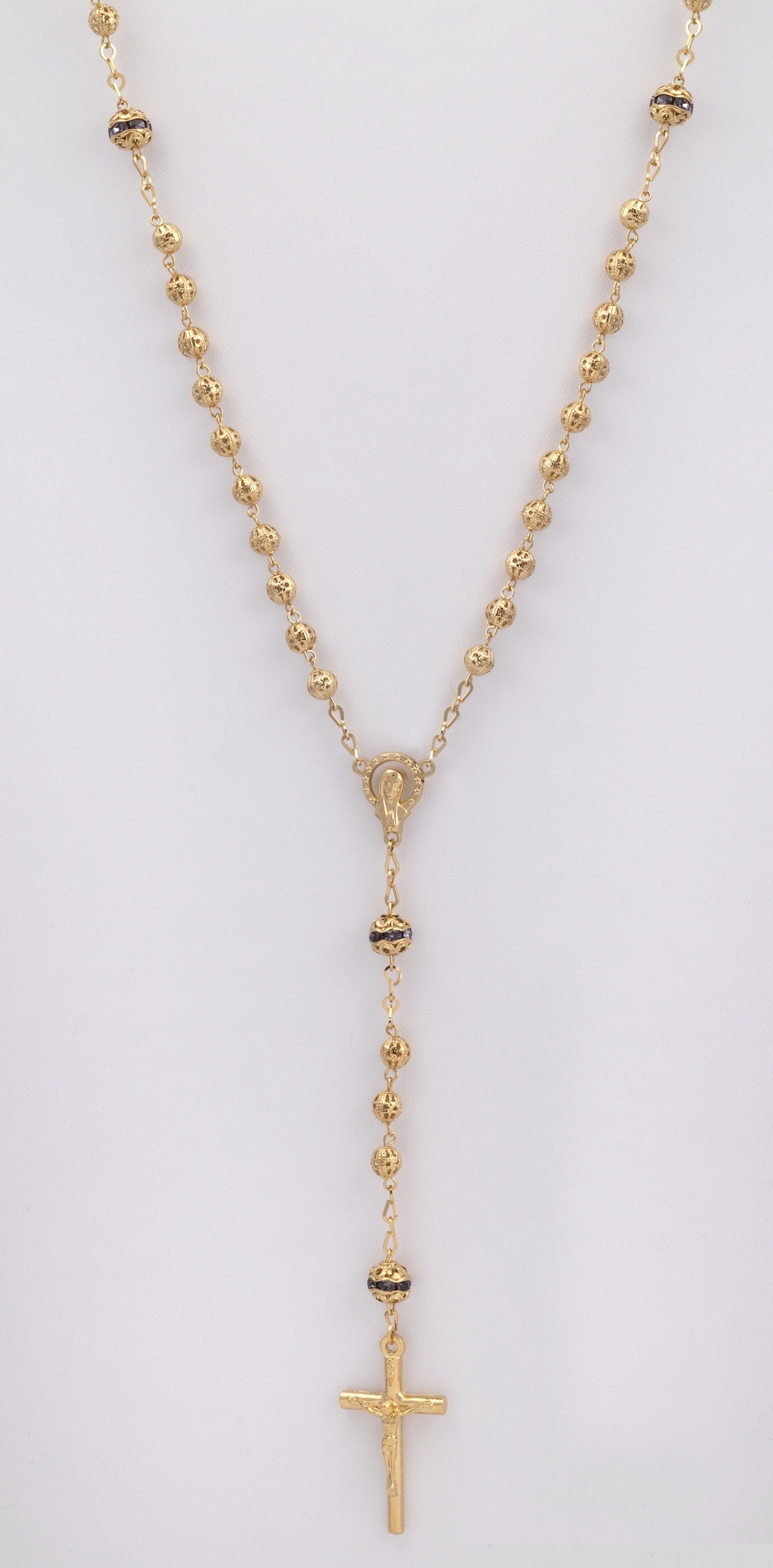 ROSE-44 | Rosary Filigree with Purple Bead