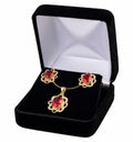 Set 31 – CZ/Ruby Oval Swirl Set