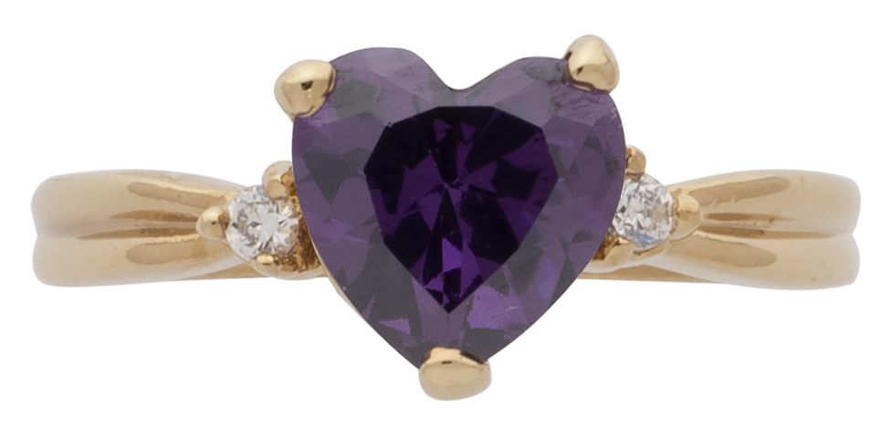 BLLR-001C | Ladies Ring CZ Single Heart