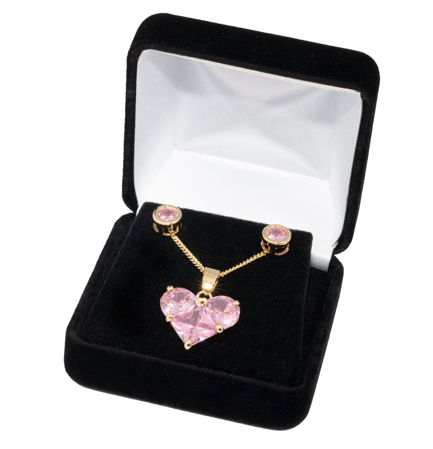 Set 43 – CZ Pink Heart Set