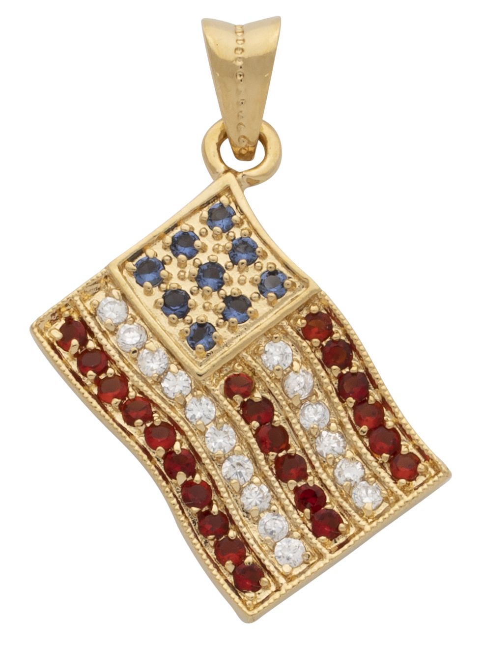 BLCZP-647Z | CZ American Flag Pendant