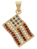 BLCZP-647Z | CZ American Flag Pendant