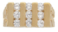 BLMN-045Z | Mens Ring Three Rows of Round CZ”s