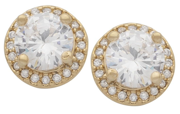 BLCZE-196Z CZ round earrings