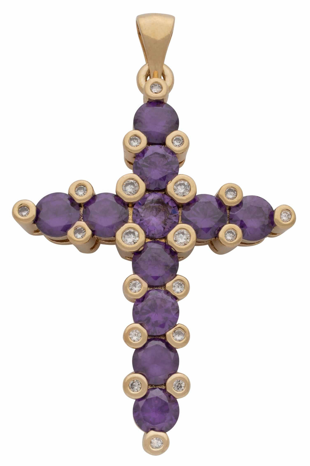BLCZP-63Z Purple Stone Cross