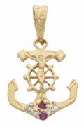 BLCZP-065Z Mariners cross w/ Red and White stones