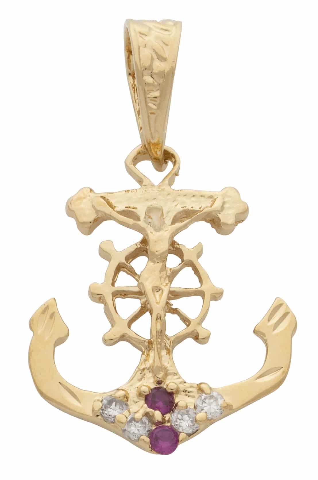 BLCZP-065Z Mariners cross w/ Red and White stones