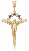 BLCZP-067Z Red,White stone Jesus Pendant