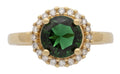 BLLR-175Z Ladies Ring CZ/Emerald center stone