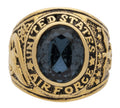 BLMN-093Z | Mens Ring Military “AIR FORCE” Blue Stone