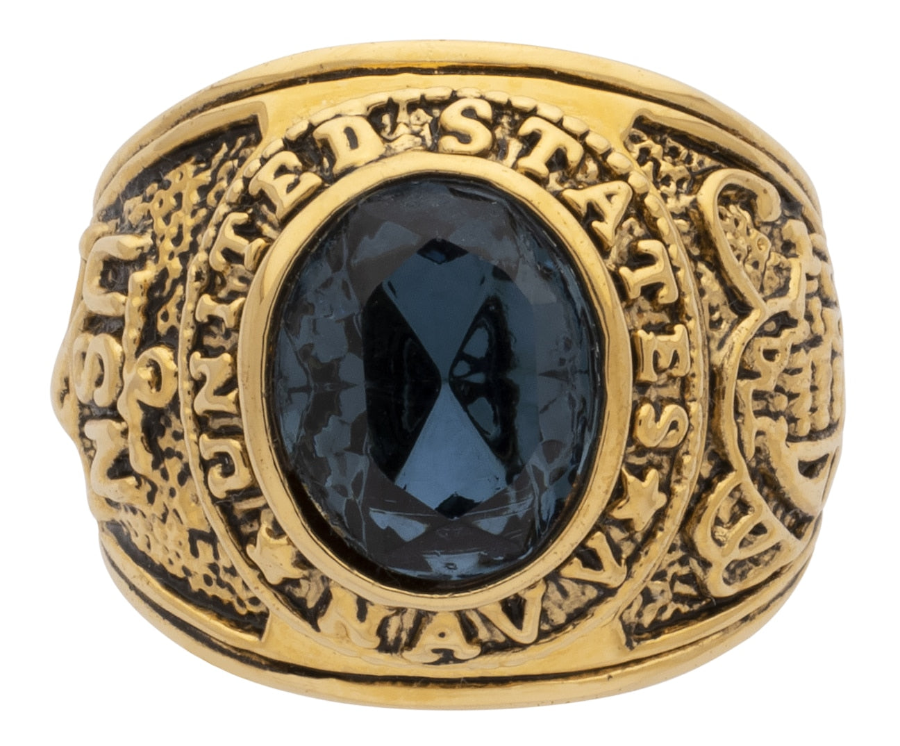 BLMN-092Z | Mens Ring Military “NAVY” Blue Stone