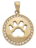 BLCZP-670Z | CZ Paw Print Pendant