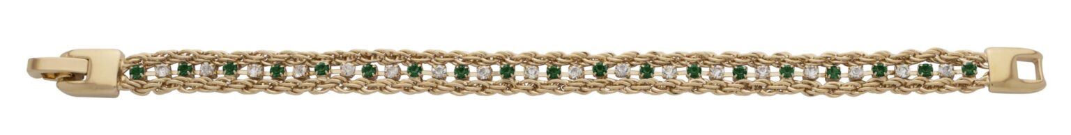 LB-101 | Rope Crystal Bracelet Green