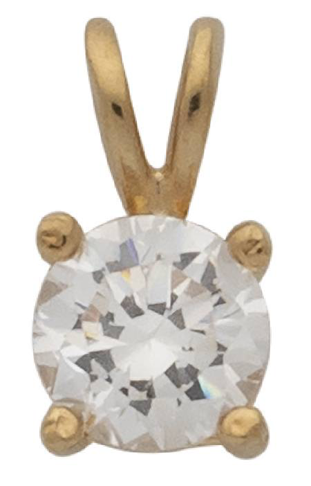 CZP-202 | CZ Round Stone Pendant