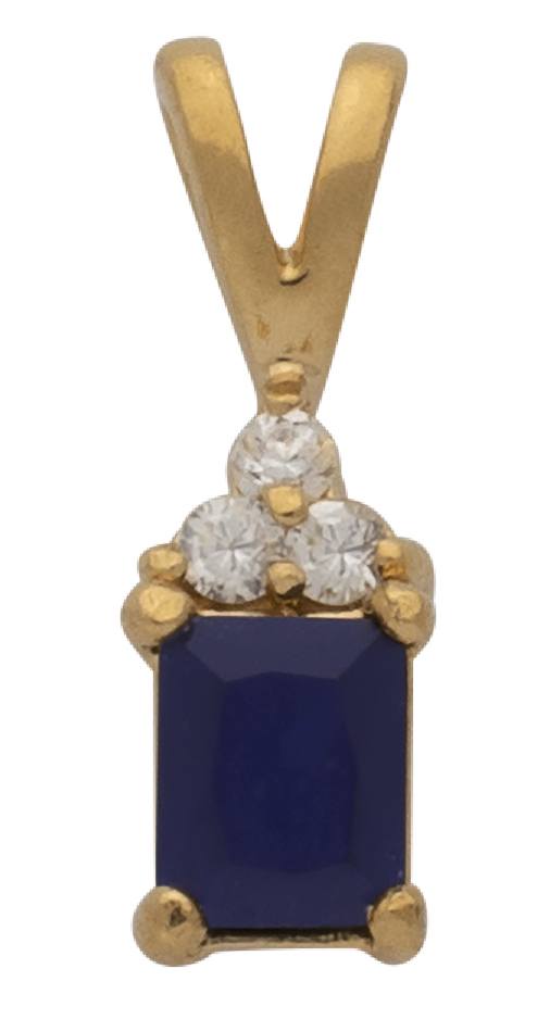 CZP-215 | CZ Rectangle Stone Birthstone Pendant “Available in 4 colors”