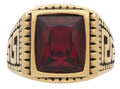 MN-082 | Mens Ring Square Red Stone
