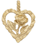 L-035 | Heart Charm Nugget With Rose