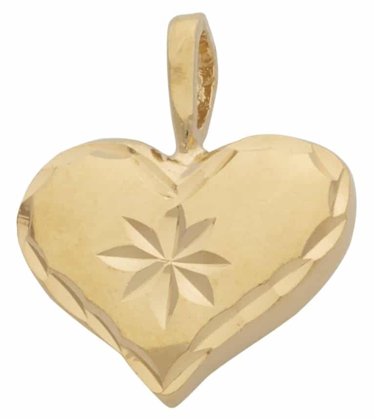 L-039 | Heart Charm Diamond Cut