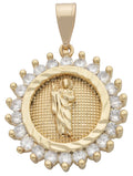 CZP-054 | CZ Framed Round Jesus Pendant