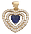 CZP-393 | CZ & Sapphire Heart
