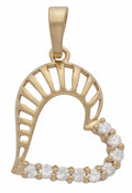CZP-411 | CZ Vertical Heart Charm