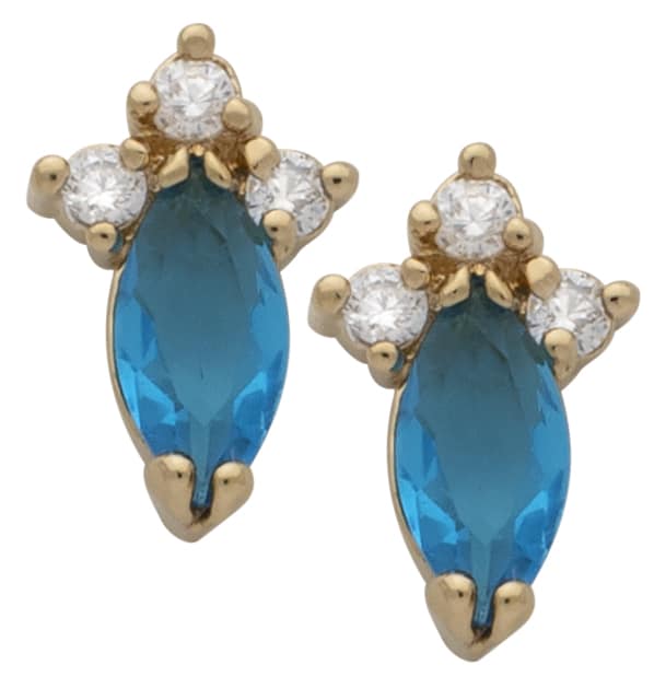 BSE-032 | Birthstone Earring-Dec/Blue Zircon