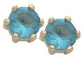 BSE-043 | Circle Birthstone Earring-Mar/Aquamarine