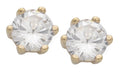 BSE-044 | Circle Birthstone Earring-Apr/Diamond