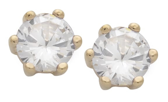BSE-044 | Circle Birthstone Earring-Apr/Diamond