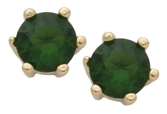 BSE-045 | Circle Birthstone Earring-May/Emerald