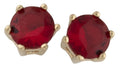 BSE-047 | Circle Birthstone Earring-Jul/Ruby