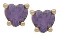 BSE-062 | Heart Birthstone Earring- Feb/Amethyst