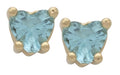 BSE-063 | Heart Birthstone Earring-Mar/Aquamarine
