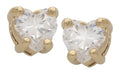 BSE-064 | Heart Birthstone Earring-Apr/Diamond