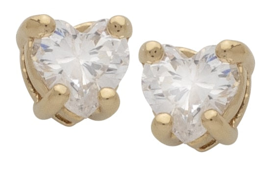 BSE-064 | Heart Birthstone Earring-Apr/Diamond