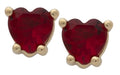 BSE-067 | Heart Birthstone Earring-Jul/Ruby
