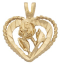 L-005 | Heart With Rose Charm