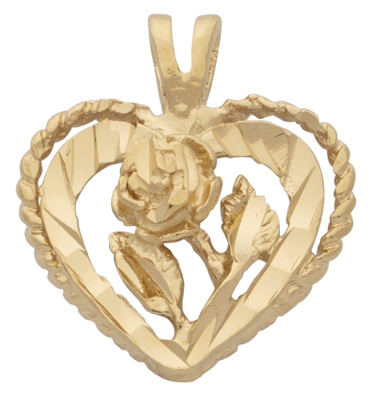 L-005 | Heart With Rose Charm