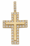 CZP-086 | CZ & Solid Cross Pendant