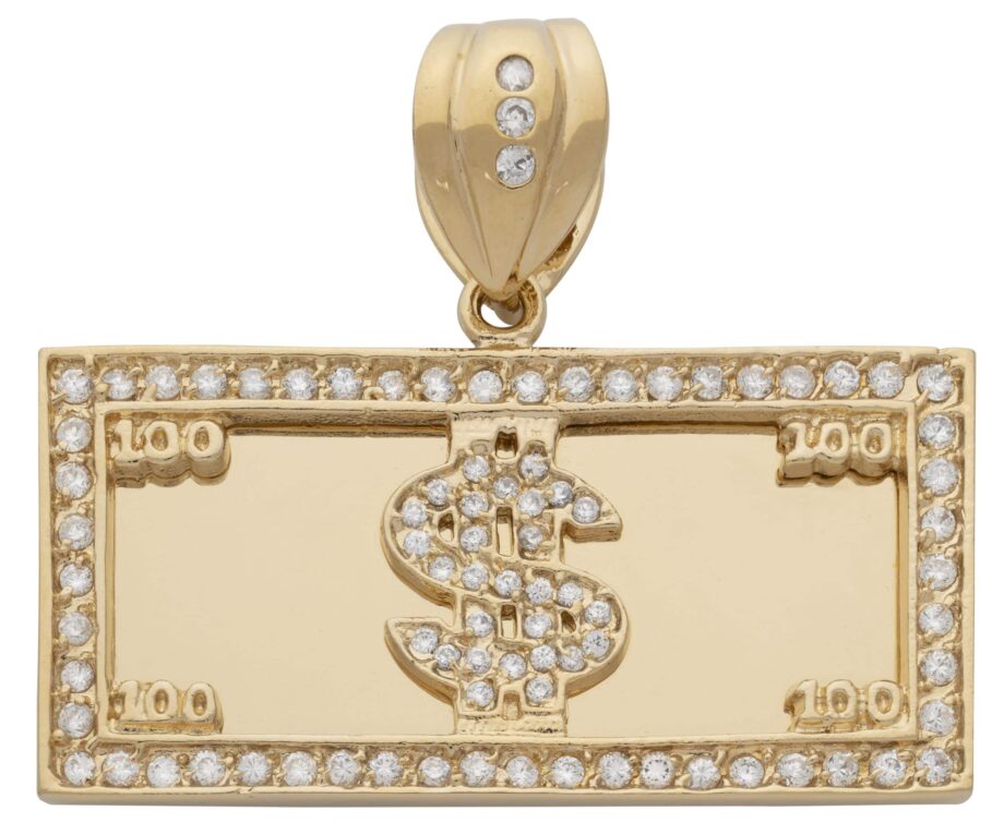 CZP-126 | CZ 100 Dollar Bill Pendant