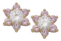CZE-023 | CZ Pink Flower Earrings