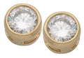 CZE-027 | CZ Framed Solitaire Earrings
