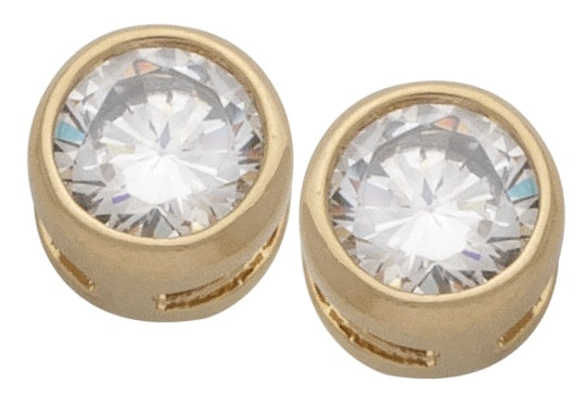 CZE-027 | CZ Framed Solitaire Earrings
