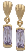 CZE-032 | CZ Dangling Light Purple Earrings
