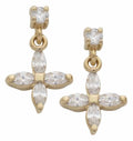 CZE-043 | CZ Flower Dangling Earrings